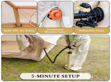 Inflatable Tent With Pump,Glamping Tents For 4-6 Person, Easy Setup 4 Season Waterproof Outdoor W2887P281626