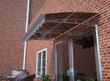 79" x 34" Window Awnings Door Entrance Canopy, Aluminum Alloy Bracket, 0.137 Inch Thick Crystal W2205P180079