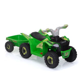 6V Kids Electric ATV, Toddler Ride on Car with Trailer, Music, Bluetooth Power Display for Boys W2181P164287