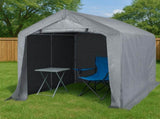 8X8FT Outdoor Storage Shelter Shed GREY 77980456