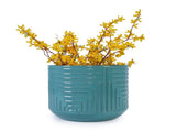 Ceramic Flowerpot, Modern Planter for Patio, Garden, Windowsill - Cyan W3273P326368