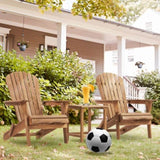Wood Patio Chair for Garden Outdoor Wooden Folding Adirondack Chair Set of 2 Solid Cedar Wood 15820906