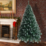 ZUN 6FT Iron Leg White PVC 650 Branches Christmas Tree 79626045