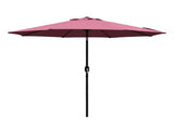 Outdoor 9ft Patio Umbrella with Crank Handle and Push Button Tilt, Outdoor Market Umbrella with 8 12798130