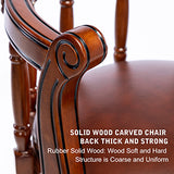 Seat Height 26'' Swivel Leather Wooden Bar Stools,360 Degree Swivel Bar Height Chair with Backs for W2195135483