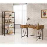 Antique Nutmeg and Black 4-shelf Bookcase B062P145622