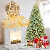 Artificial 6ft Blue green Tint Christmas Tree with 1390 PE/PVC Mixed Branch Tips, 350L warm white 75347961