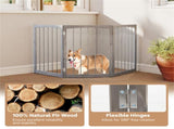 63" x 30" Gray Wooden Pet Fence 22921688