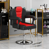 ZUN Classic Reclining barber Chair Salon Chair for Hair Stylist with Heavy Duty Hydraulic Pump, 360&deg; 96832747