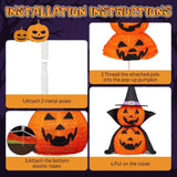 2Packs 3FT Halloween Collapsible Lighted Pumpkin Decoration, 176 LED Pop-Up Pumpkin Lamp with Cape, 89496807