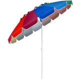 8 Ft Beach Umbrella With UV Protection 16-Ribbed Windproof Frame 72593657
