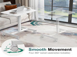 Standing Desk with Mobile Rolling Wheels Portable Desk & Overbed Laptop, Height Adjustable Small 36393587