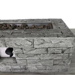 ZUN Fiber Reinforced Concrete Propane/Natural Gas Fire pit table B120P197826