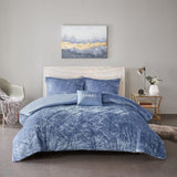 Twin/Twin XL Velvet Duvet Cover Set with Throw Pillow B03596095