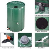 100 Gallon Folding Rain Barrel Water Collector Green 32950344