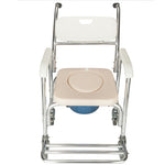 ZUN 4 in 1 Multifunctional Aluminum Elder People Disabled People Pregnant Women Commode Chair Bath Chair 87233295