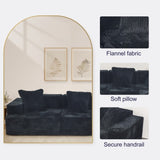 Compression Sectional Couch with Comfy Chaise, Boneless L Shape Sofa with Deep Seat, Minimalist W3341P346292