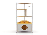 Corner Cat Tower, Cat Tree with Scratching Post, Cat Condo with Feeding Station and Climbing W1687106555