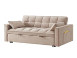4 in1 Loveseat Sofa Bed Armrests & Storage Pockets, Multi-Function Tufted Pull-out Sofa Bed W2186P166128