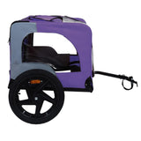 Outdoor Heavy Duty Collapsible Pet Bike Trailer with 16-Inch All-Terrain Wheels & Universal Hitch W1364P268345