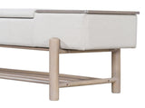 TREXM Farmhouse Upholstered Storage Bench with Hidden Compartment, Modern Entryway Bench for Living N715P308014N