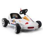 ZUN 12V Kids Ride On Go Kart, Electric 4-Wheeler Car with Remote Control, Cushioned Seat, LED Lights, W2181P201026