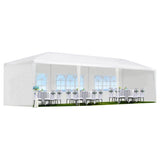 ZUN 10x30' Wedding Party Canopy Tent Outdoor Gazebo with 5 Removable Sidewalls W1205137302