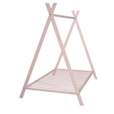 House Bed Tent Bed Frame Twin Size Metal Floor Play House Bed with Slat for Kids Girls Boys , No Box WF286773AAH