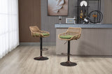 ZUN COOLMORE Modern Swivel Bar Stools Set of 2 Adjustable Counter Height Chairs with Footrest for W39594822