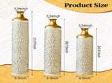 Floor metal vase modern style decoration droplet shaped white metal vase 3-piece set gorgeous W2796P321401