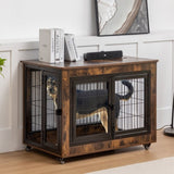 ZUN Dog Crate Furniture, Large Dog Kennel, 43"Wooden Pet Furniture with Pull-Out Tray, Home and Indoor W1212120270