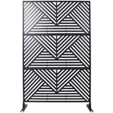 Outdoor & Indoor Privacy Metal Privacy 76" H48" W, Freestanding Decorative Privacy W465P193157
