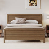 ZUN Wood Platform Bed Frame with Headboard, Mattress Foundation with Wood Slat Support, No Box Spring 99776256