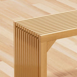 35" Solid Wood Bench Nature for Entryway, Living Room, Kitchen T3210P298180