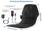 Full Body Massage Chair Pad with Heat, 8 Modes 9 Intensities, Home Office Car Use Back Neck Massager 62180191