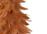 Small Layered Feather Cone Tree Glittered Christmas Decoration - 16" - Rust Orange 51780701