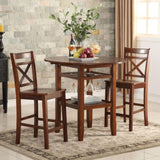 Cherry Cross Back Counter Height Chairs B062P189110