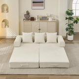 Comfy Convertible Folding Mattress Couch, Floor Bed, Chenille Floor with Armrest, Floor W1143P330248