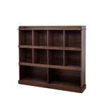 ZUN 10-shelf Bookcase,Walnut W331P236404