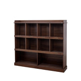 ZUN 10-shelf Bookcase,Walnut W331P236404