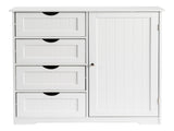 White MDF with paint finish melamine veneer on particleboard, vertical stripes, 80*30*80cm, 4 70219996
