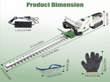 Cordless Grass Trimmer with 20000 RPM Motor, 2600mAh Battery, Dual-Action Steel Blade Hedge 05504013