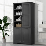 ZUN Bathroom Storage Cabinet with Doors and Drawers, Tilt-Out Laundry Hamper, Multiple Storage Space, N725P208543B