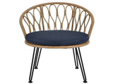 Outdoor Leisure Set, 2 Rattan Single Chairs with A Glass Round Table, Perfectly Suited for N711P256422V