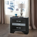 Contemporary Black Finish Storage Drawers Nightstand Wooden Bedroom Furniture 1pc B2741P321726