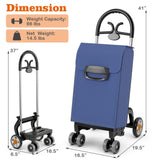 Blue Folding Shopping Cart 27888926