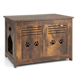 ZUN 27.5"Litter box, cat house pet supplies with Side Entrance,Coffee table, end table or nightstand 38649107