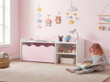 Kids Toy Storage Organizer with Movable Drawer & Anti-Tipping Kit for Playroom Nursery - Pink 70922205