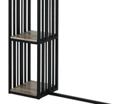 Oak and Sandy Black 2-Shelf Counter Height Table B062P209322