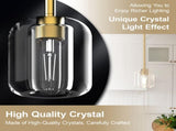 Gold Crystal Pendant Light Fixture Luxury Modern Kitchen Island Chandelier 5.11in Dining Room 56350511